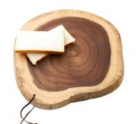 Planches À Découper Pour La Cuisine,Bloc Résistant À La Chaleur | Épaisseur De 2,5 Cm Cercle Irrégulier Double Face Planche En Bois Lavable Au Lave-Vaisselle - Pour fruits, charcuterie, fromage, servi