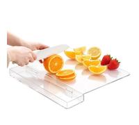 Planches à découper pour la cuisine en acrylique transparent antidérapant | Planche à découper avec bord de plan de travail pour viande, pain, jardin, arrière-cour, fête à la plage, appartement