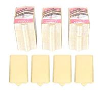 Planches à gâteaux en Mousse rectangulaires dorées, 300 pièces, Base à Dessert en carton de qualité alimentaire, 100x60mm