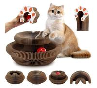 Planches à gratter pour chat Magic Organ 2 en 1, NOUVEAU jouet interactif pliable pour chat avec boule à cloche, la planche à