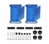 Planches à plumes bleues pour défonceuses à bois - Extension de table de défonceuse en plastique ABS avec kit de 28 pièces, 16,5 x 13 x ,4 cm, bleu