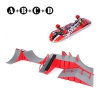 Planches à roulettes à doigts,ensemble de pièces de rampe de patin,jouet de vélo,entraînement des doigts,Sport,jouets de touche,jouet de rampe de parc de Skate pour enfants - Type ABCD