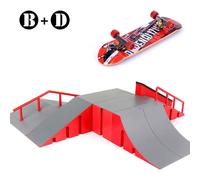 Planches à roulettes à doigts,ensemble de pièces de rampe de patin,jouet de vélo,entraînement des doigts,Sport,jouets de touche,jouet de rampe de parc de Skate pour enfants - Type B and D