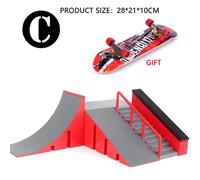 Planches à roulettes à doigts,ensemble de pièces de rampe de patin,jouet de vélo,entraînement des doigts,Sport,jouets de touche,jouet de rampe de parc de Skate pour enfants - Type C