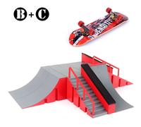 Planches à roulettes à doigts,ensemble de pièces de rampe de patin,jouet de vélo,entraînement des doigts,Sport,jouets de touche,jouet de rampe de parc de Skate pour enfants - Type B and C