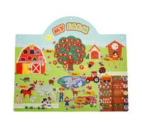Planches avec des histoires en feutre pour enfants, Panneaux en feutre préscolaire,Feutre Story Board Animaux de Ferme Jouets - Activités amusantes sur les murs en feutre, planche d'enseignement en