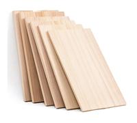 planches Blocs en bois brut, Lot de 6 planches rectangulaires en bois paulownia brut, d'une épaisseur 1,25 à 2 cm, for loisirs créatifs(90x25 cm,1.5 cm)