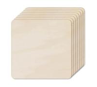 Planches de bois fines brutes Blocs de bois inachevés, tranches carrées de bois inachevé 12-30 cm for l'artisanat de bricolage(10pcs 30cm)