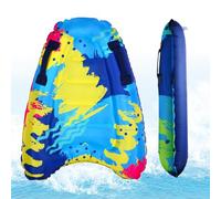 Planches de corps gonflables avec 2 poignées graffiti pliable plage bodybodgoard léger nage d'été portable planche à surface flottante pour les enfants, les adolescents et les adultes, les jouets