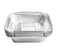 Planches De Cuisson En Aluminium - Souples De Cuisine En Aluminium, Récipients De Four Rectangle | 20pcs Air Air Fryer-Salues Tins, Boîtes De Nourriture Robustes, Cuit Écologique Et Palices Pour Le
