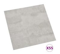 Planches de plancher autoadhésives 55 pcs PVC 5,11m² Gris clair