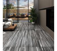 Planches De Plancher Pvc 4,46 M² 3 Mm Autoadhésif Gris Rayé Gris