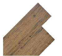 Planches de plancher PVC - vidaXL - Marron noyer - 5,26 m² - Résistantes à l'eau - Antidérapantes