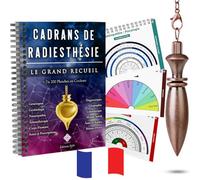 Planches de Radiesthesie Plus de 200 Planches pour Pendule Divinatoire en FRANCAIS (Format A4 à Spirales) + Pendule de Radiesthésie Egyptien en Laiton Antique [Satisfait ou remboursé]