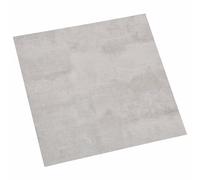 Planches de sol auto-adhésives PVC gris et gris clair 5,11 m² 55 pcs pour rénovation intérieur salon cuisine bureau, revêtement parquet stratifié lino carrelage antidérapant isolation