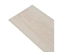 Planches de Sol en PVC Autocollantes Chêne Blanc Classique | Pose sans outil, surface plane requise, balai ou aspirateur, produits doux conseillés