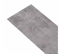 Planches de Sol en PVC Autocollantes Ciment Marron 30,5 x 61 cm | Motifs effet bois, PVC, pose auto-adhésive, salon, chambre, entretien au balai ou aspirateur