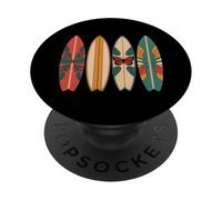 Planches de Surf Vintage Amusantes et rétro Tropicales PopSockets PopGrip Adhésif