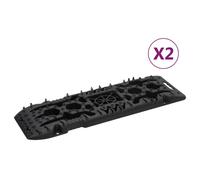Planches de traction 2 pc Noir 107x31x7 cm Nylon vidaXL vidaXL