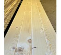 Planches profilées en bois profilé - 21 mm x 12 cm - Longueur : 200 cm - Bois de sauna - Bois de ruche - Dessus de toit - Poncé des deux côtés - Avec profil à rainure et languette allongé - Profil