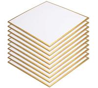 Planches Shikishi 10 pièces, planches d'art d'illustration Double face avec bords dorés, dessin de 6 pouces pour la peinture et 15 cm