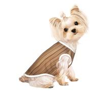 Planches verticales en bois de chêne 1 imprimé pour chien T-shirt d'été léger pour animaux de compagnie doux et respirant extensible pour chats et chiens