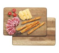 Planchette, bois d'acacia, rectangulaire, set de 2
