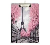 Planchettes à pince en acrylique avec clip bas, format A4 de taille standard 22,9 x 31,8 cm, porte-documents pour écriture, dessin, tableaux à pince pour bureaux de médecins, peinture à l'huile Paris