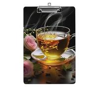 Planchettes à pince en acrylique pour bureau extérieur, 21,6 x 31,5 cm, format A4, pour travailleur social, infirmière, fournitures de bureau, tasses de thé avec clip bas