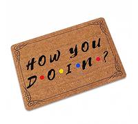 Plancholo How You Doin Paillasson d'intérieur et d'extérieur, lavable en machine, tapis de sol intérieur discret pour entrée, 45 x 70 cm, marron