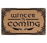 Plancholo Winter Is Coming Paillasson super absorbant pour intérieur et extérieur - 45,7 x 76,2 cm - Marron