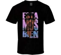 PLANDOO Men's New Estamos Bien Bad Bunny Reggaeton Spanish Trap Regueton T Shirt Black XL