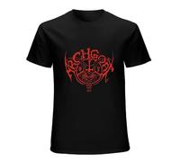 PLANDOO Men's NWT Archgoat Finland Black Metal Band Music Graphic Vintage Logo T-Shirt Black S