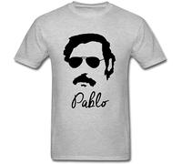 PLANDOO Men's Pablo Escobar T Shirt Grey M