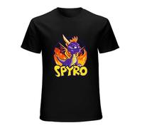 PLANDOO Propr Mens Spyro The Retro Fire T Shirt Gaming UK Seller Genuine Black XL