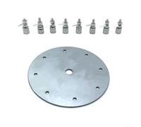 Plane de sol GP en acier inoxydable pour JPC12 PAC12, contrepoids vertical à ondes courtes avec 8 bornes, trou central M10, plaque de mise à la terre de 11 cm de diamètre