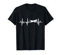 Planes Heartbeat Aircraft Enthusiast Aviation T-Shirt Graphique avec Valeur