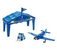 Planes - Y8995 - Véhicule Miniature - Garage - Stand de Course Pack 6