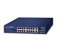 PLANET GSD-2022P Switch 18P Giga dont 16 PoE+ 185W & 2 SFP