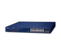 Planet 16-Port 10/100/1000T 802.3at PoE + 2-Port 1000X SFP, W125769137 (PoE + 2-Port 1000X SFP Ethernet Switch GSW-1820HP, Unmanaged, Gigabit Ethernet (10/100/1000), Full)