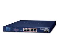 PLANET GSW-1820VHP - Commutateur - 16 x 10/100/1000 + 2 x Gigabit SFP - Montable sur rack - PoE+ (300 W)
