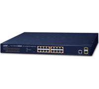 PLANET 16 ports 10/100/1000T 802.3at PoE + 2 ports 100/1000X