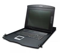 PLANET 17" 8-Port Combo VGA LCD commutateur écran, clavier et souris Grille de montage Noir