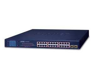 Planet 24 ports 10/100/1000T 802.3at, GSW-2620VHP