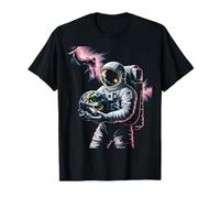 Planet Astronaut in Space with Earth and Cosmic Galaxy T-Shirt