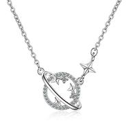 Planet Birthday Wild 925 STERLING Silver clavicule chaîne de tempérament littéraire Personnalité Collier femelle Collier Gift
