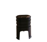 PLANET COMPOST-Lombricomposteur noir Magic Lombric 3 bacs - 42 litres