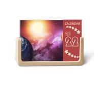 Planet Earth Calendrier de bureau 2022 Rouge/bleu 12 mois