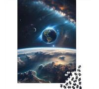 Planet Earth from Space Puzzle Adulte De 1000 Pièces, 70x50cm/1000pcs, Carton Blanc avec Peu De Poussière; Activité sans Écran pour Les Soirées