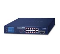 PLANET FGSD-1022VHP commutateur réseau Non-géré L2 Fast Ethernet (10/100) Connexion Ethernet, supportant l'alimentation via ce port (PoE) 1U Bleu